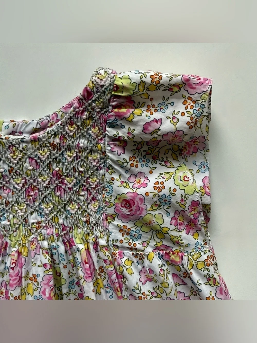 Bonpoint Girls Cadelili Smocked Liberty Floral Dress - Size 6M
